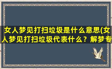 女人梦见打扫垃圾是什么意思(女人梦见打扫垃圾代表什么？解梦专家揭秘！)