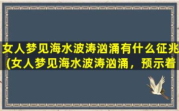 女人梦见海水波涛汹涌有什么征兆(女人梦见海水波涛汹涌，预示着什么？)