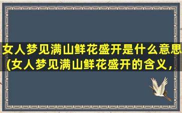 女人梦见满山鲜花盛开是什么意思(女人梦见满山鲜花盛开的含义，揭秘梦境的象征意义)