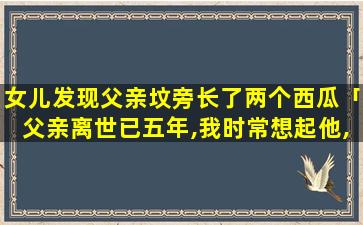 女儿发现父亲坟旁长了两个西瓜「父亲离世已五年,我时常想起他,每次想起都很难过!经常偷偷哭泣!我很思念他!我该怎么办」