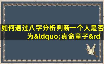 如何通过八字分析判断一个人是否为“真命童子”及其婚姻状况