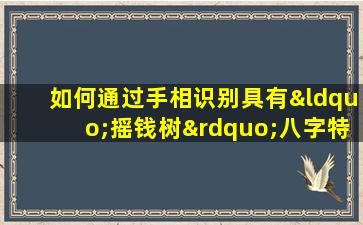 如何通过手相识别具有“摇钱树”八字特征的女性命格