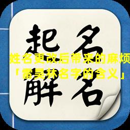 姓名更改后带来的麻烦「雷昊林名字的含义」