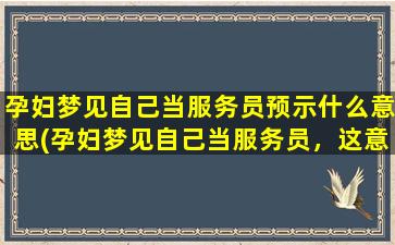 孕妇梦见自己当服务员预示什么意思(孕妇梦见自己当服务员，这意味着什么？)