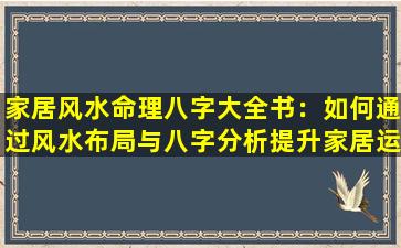 家居风水命理八字大全书：如何通过风水布局与八字分析提升家居运势