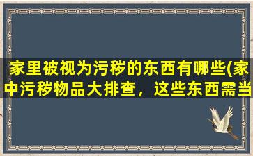 家里被视为污秽的东西有哪些(家中污秽物品大排查，这些东西需当心！)