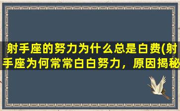 射手座的努力为什么总是白费(射手座为何常常白白努力，原因揭秘，让你彻底领悟！)