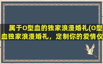 属于O型血的独家浪漫婚礼(O型血独家浪漫婚礼，定制你的爱情仪式)