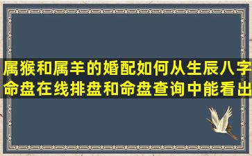 属猴和属羊的婚配如何从生辰八字命盘在线排盘和命盘查询中能看出什么