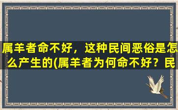 属羊者命不好，这种民间恶俗是怎么产生的(属羊者为何命不好？民间恶俗起源和解读，你必须了解的*！)