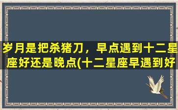 岁月是把杀猪刀，早点遇到十二星座好还是晚点(十二星座早遇到好还是晚遇到好？岁月是把杀猪刀，如何把握缘分？)