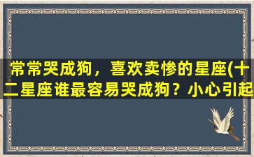 常常哭成狗，喜欢卖惨的星座(十二星座谁最容易哭成狗？小心引起同情！)