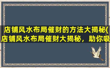 店铺风水布局催财的方法大揭秘(店铺风水布局催财大揭秘，助你吸金纳福！)