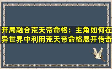 开局融合荒天帝命格：主角如何在异世界中利用荒天帝命格展开传奇之旅