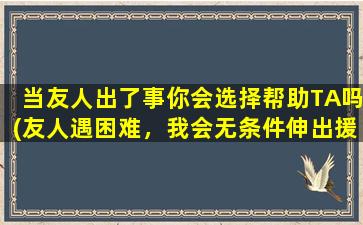 当友人出了事你会选择帮助TA吗(友人遇困难，我会无条件伸出援手！)