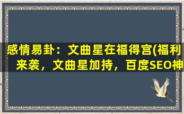 感情易卦：文曲星在福得宫(福利来袭，文曲星加持，百度SEO神器教程全方位解析，让你网站排名飞速上升！)