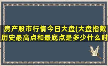 房产股市行情今日大盘(大盘指数历史最高点和最底点是多少什么时候)