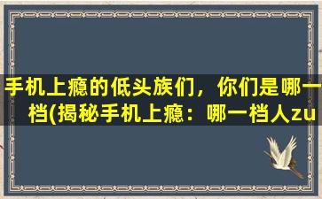 手机上瘾的低头族们，你们是哪一档(揭秘手机上瘾：哪一档人zui易受困？)