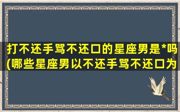 打不还手骂不还口的星座男是*吗(哪些星座男以不还手骂不还口为中心？)