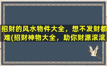 招财的风水物件大全，想不发财都难(招财神物大全，助你财源滚滚，招财进宝如影随形)