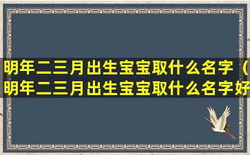 明年二三月出生宝宝取什么名字（明年二三月出生宝宝取什么名字好听）