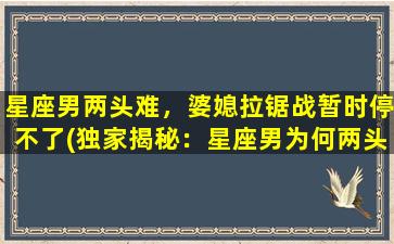 星座男两头难，婆媳拉锯战暂时停不了(独家揭秘：星座男为何两头难？婆媳拉锯战为何难以停歇？)