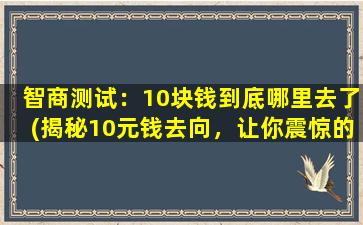 智商测试：10块钱到底哪里去了(揭秘10元钱去向，让你震惊的*！)