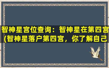 智神星宫位查询：智神星在第四宫(智神星落户第四宫，你了解自己家庭教育与心理吗？)