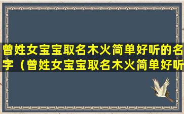 曾姓女宝宝取名木火简单好听的名字（曾姓女宝宝取名木火简单好听的名字有哪些）