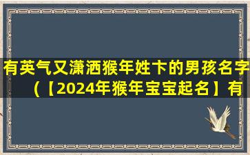 有英气又潇洒猴年姓卞的男孩名字(【2024年猴年宝宝起名】有英气又潇洒，以姓卞的男孩名字大全)