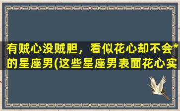有贼心没贼胆，看似花心却不会*的星座男(这些星座男表面花心实则专一，以及其它特征)
