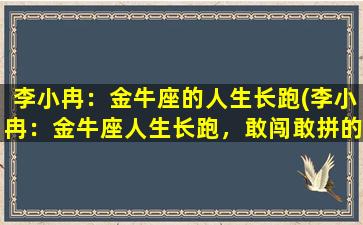 李小冉：金牛座的人生长跑(李小冉：金牛座人生长跑，敢闯敢拼的动人心魄故事)