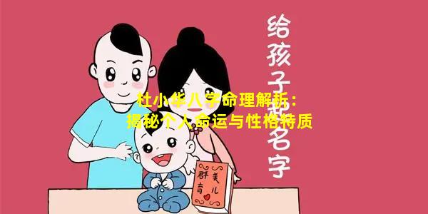 杜小华八字命理解析：揭秘个人命运与性格特质