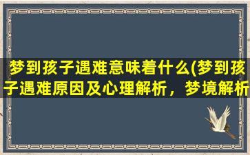 梦到孩子遇难意味着什么(梦到孩子遇难原因及心理解析，梦境解析为您提供！)