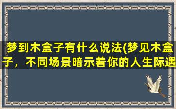 梦到木盒子有什么说法(梦见木盒子，不同场景暗示着你的人生际遇！)