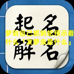 梦到自己抓到蛇预示着什么「发梦虫是什么」