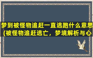 梦到被怪物追赶一直逃跑什么意思(被怪物追赶逃亡，梦境解析与心理暗示)