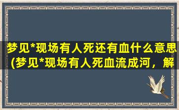 梦见*现场有人死还有血什么意思(梦见*现场有人死血流成河，解析这个梦的可能含义！)