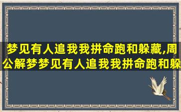 梦见有人追我我拼命跑和躲藏,周公解梦梦见有人追我我拼命跑和躲藏