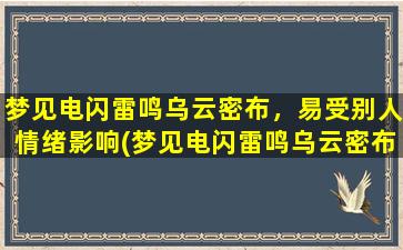 梦见电闪雷鸣乌云密布，易受别人情绪影响(梦见电闪雷鸣乌云密布易受情绪影响，该如何化解？)