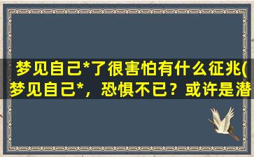 梦见自己*了很害怕有什么征兆(梦见自己*，恐惧不已？或许是潜意识在提醒你需要面对的问题)