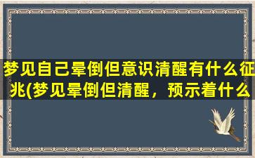 梦见自己晕倒但意识清醒有什么征兆(梦见晕倒但清醒，预示着什么？)