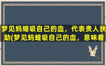 梦见蚂蝗吸自己的血，代表贵人扶助(梦见蚂蝗吸自己的血，意味着有贵人扶助)