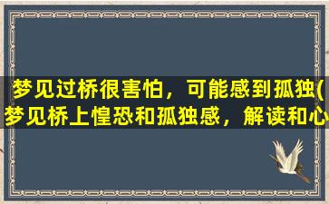 梦见过桥很害怕，可能感到孤独(梦见桥上惶恐和孤独感，解读和心理应对)