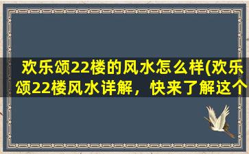 欢乐颂22楼的风水怎么样(欢乐颂22楼风水详解，快来了解这个寓意大好的房间！)