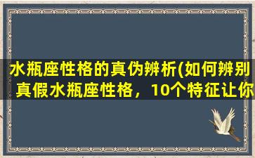 水瓶座性格的真伪辨析(如何辨别真假水瓶座性格，10个特征让你了解水瓶座)