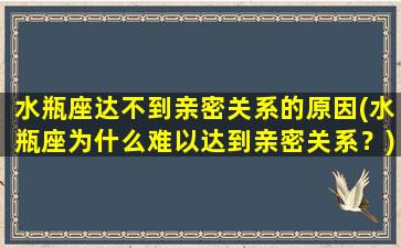 水瓶座达不到亲密关系的原因(水瓶座为什么难以达到亲密关系？)