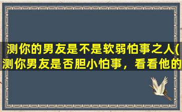 测你的男友是不是软弱怕事之人(测你男友是否胆小怕事，看看他的反应！)