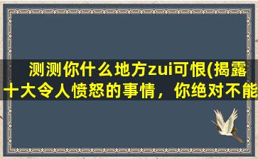 测测你什么地方zui可恨(揭露十大令人愤怒的事情，你绝对不能容忍)