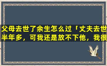 父母去世了余生怎么过「丈夫去世半年多，可我还是放不下他，我很痛苦该怎么办」